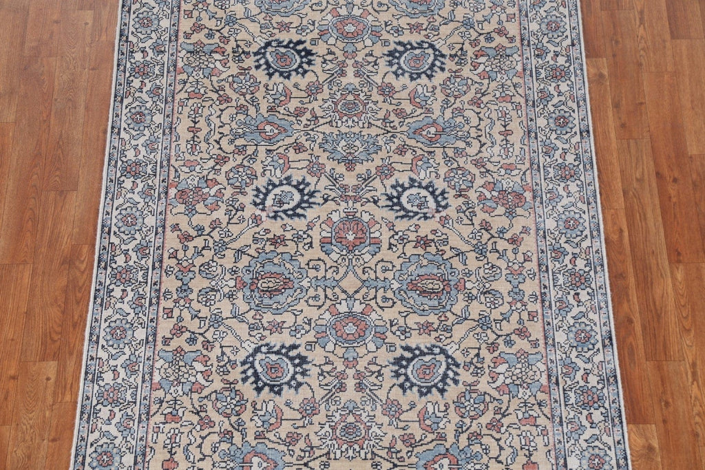 All-Over Floral Sultanabad Ziegler Turkish Wool Rug 4x6