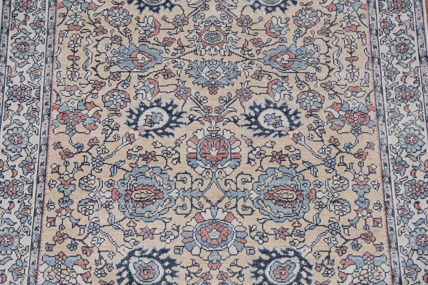 All-Over Floral Sultanabad Ziegler Turkish Wool Rug 4x6