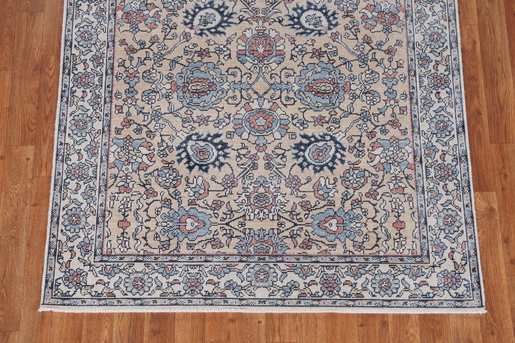 All-Over Floral Sultanabad Ziegler Turkish Wool Rug 4x6