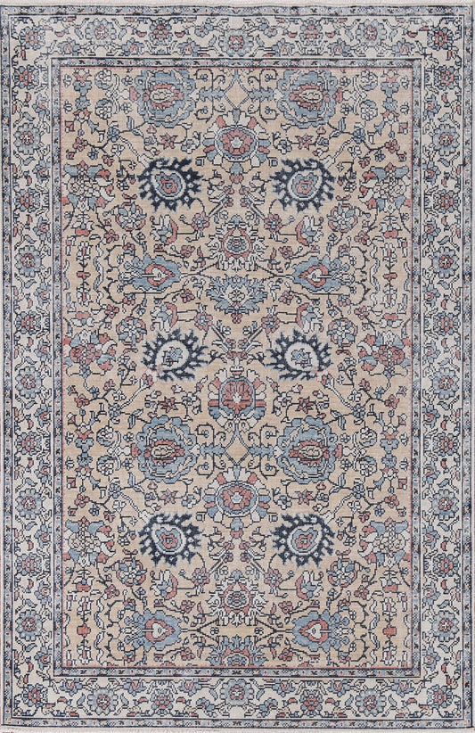 All-Over Floral Sultanabad Ziegler Turkish Wool Rug 4x6