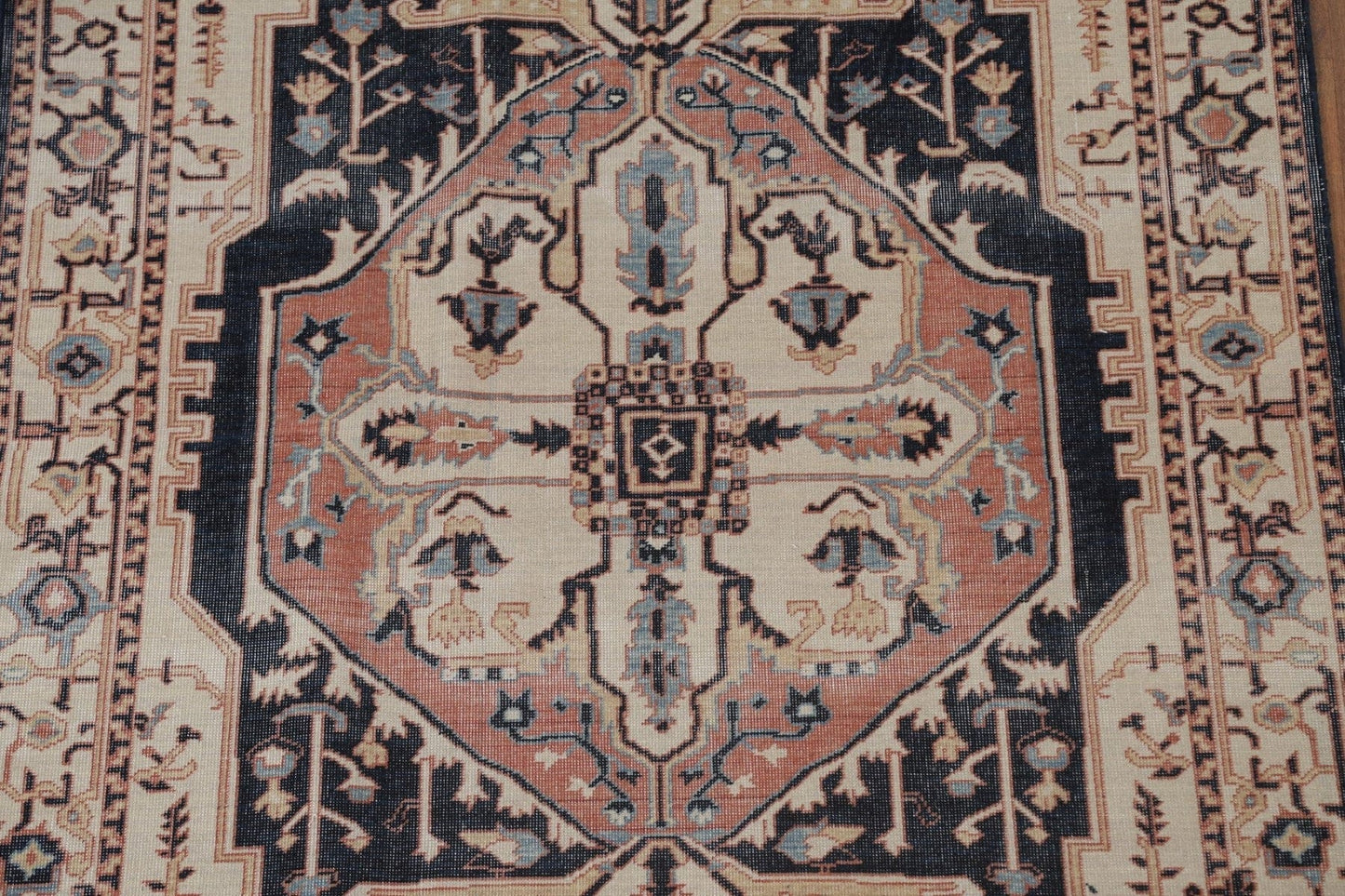 Geometric Heriz Serapi Turkish Area Rug 5x7