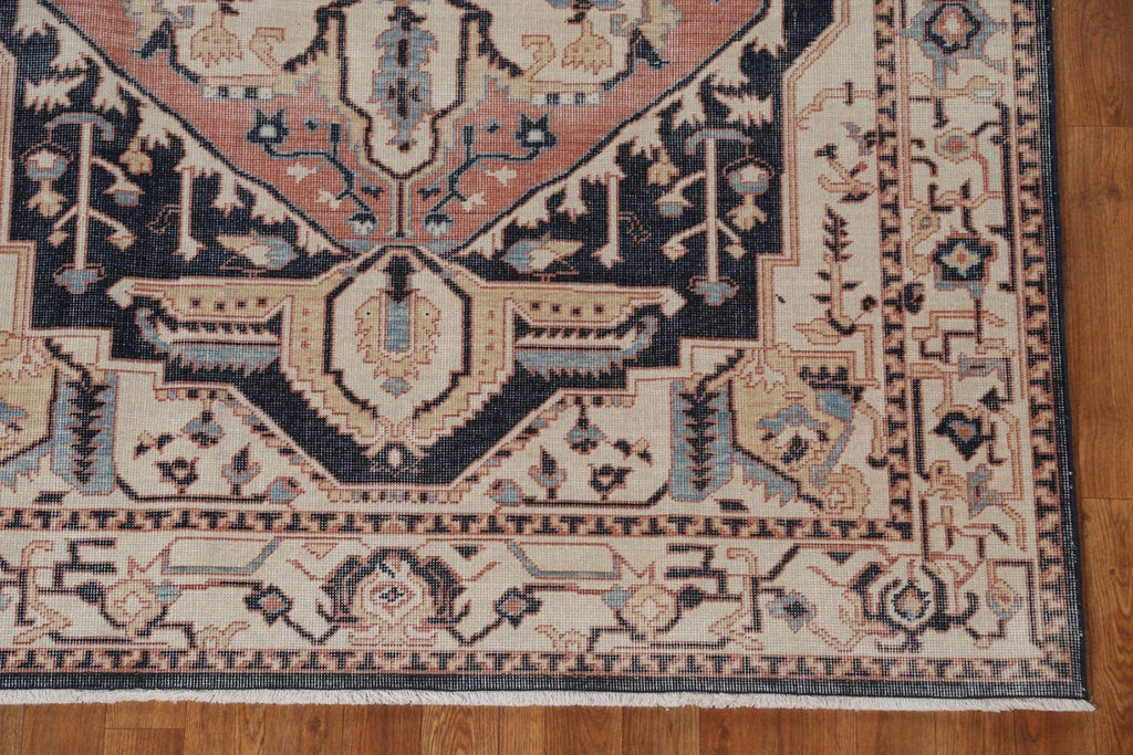 Geometric Heriz Serapi Turkish Area Rug 5x7