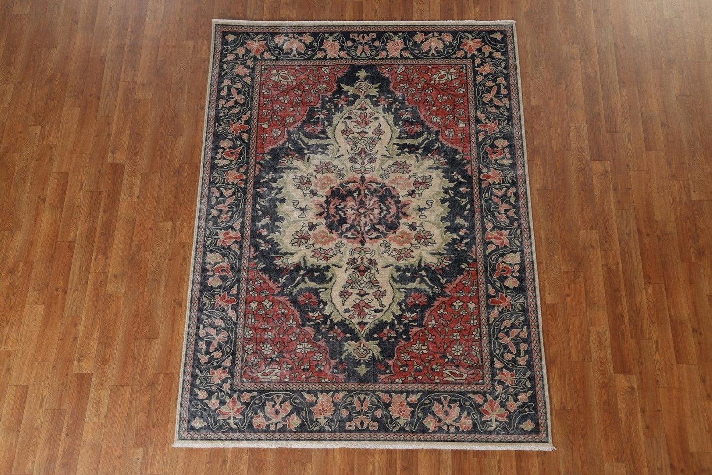 Geometric Sarouk Farahan Turkish Area Rug 5x7