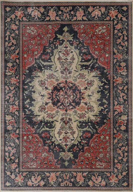 Geometric Sarouk Farahan Turkish Area Rug 5x7