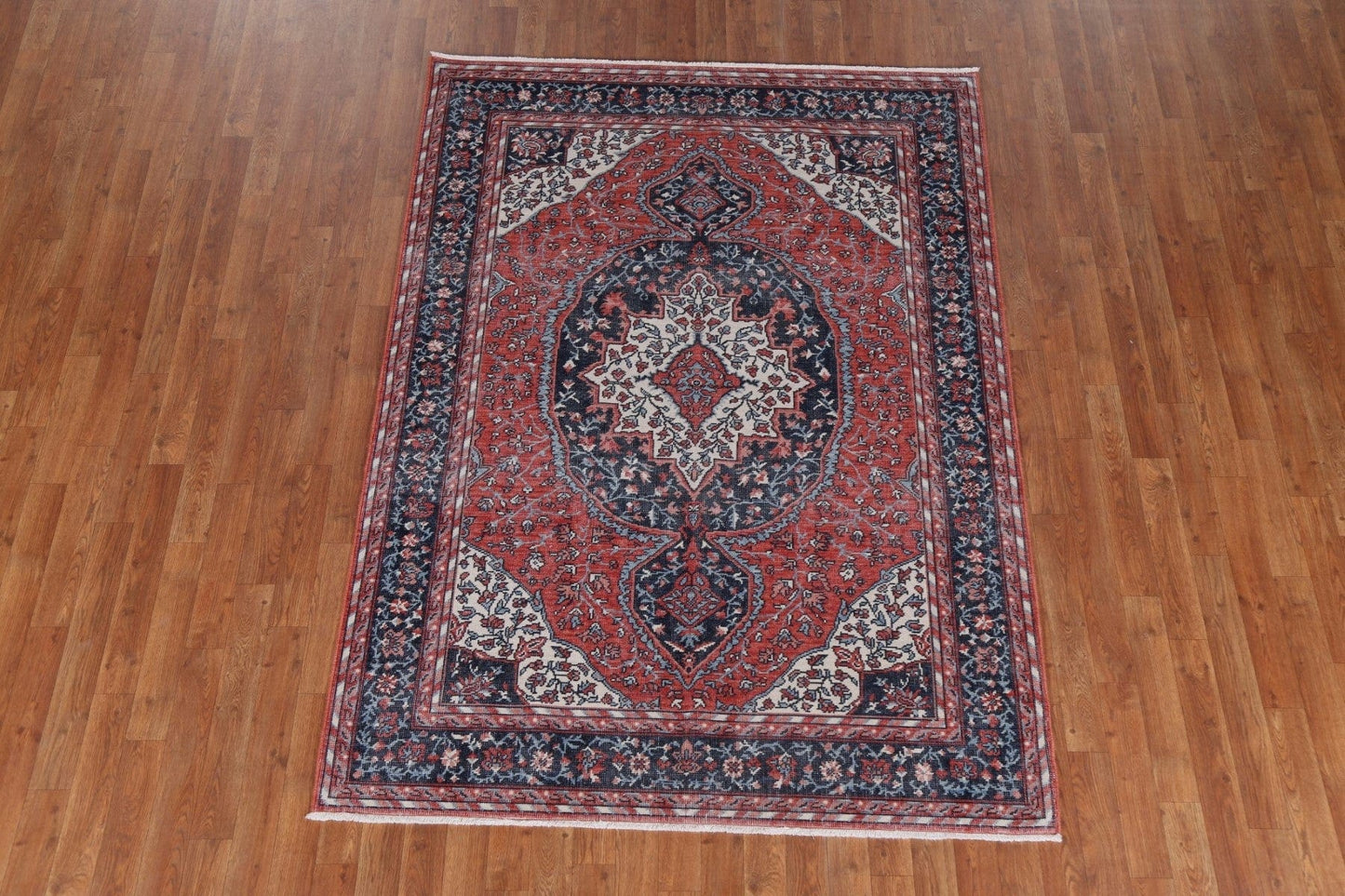 Geometric Sarouk Farahan Turkish Area Rug 5x7