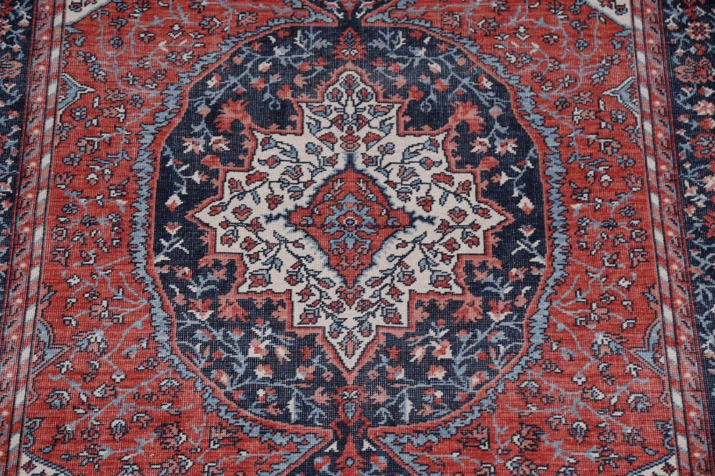 Geometric Sarouk Farahan Turkish Area Rug 5x7