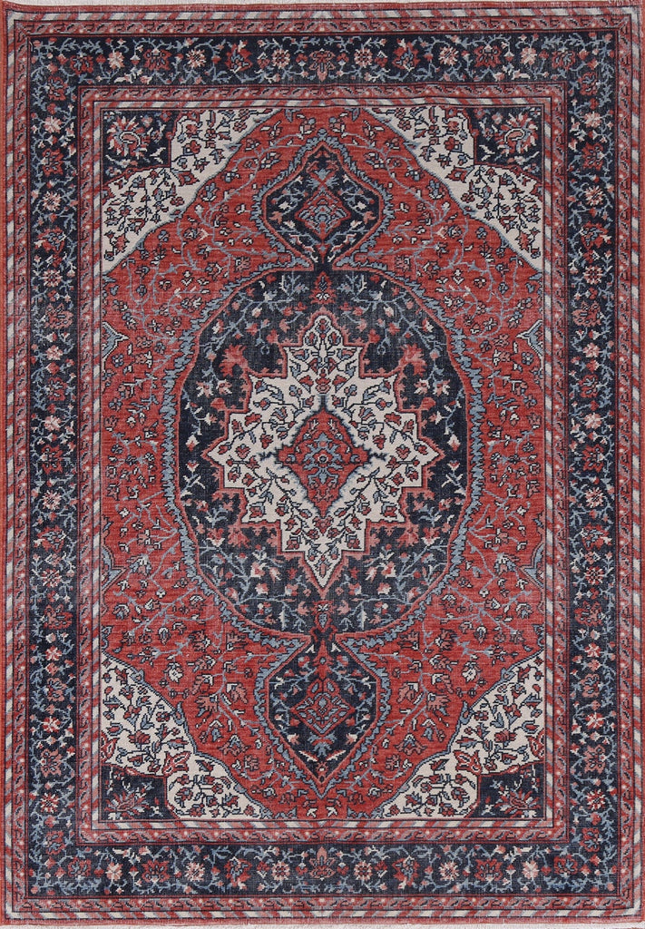 Geometric Sarouk Farahan Turkish Area Rug 5x7