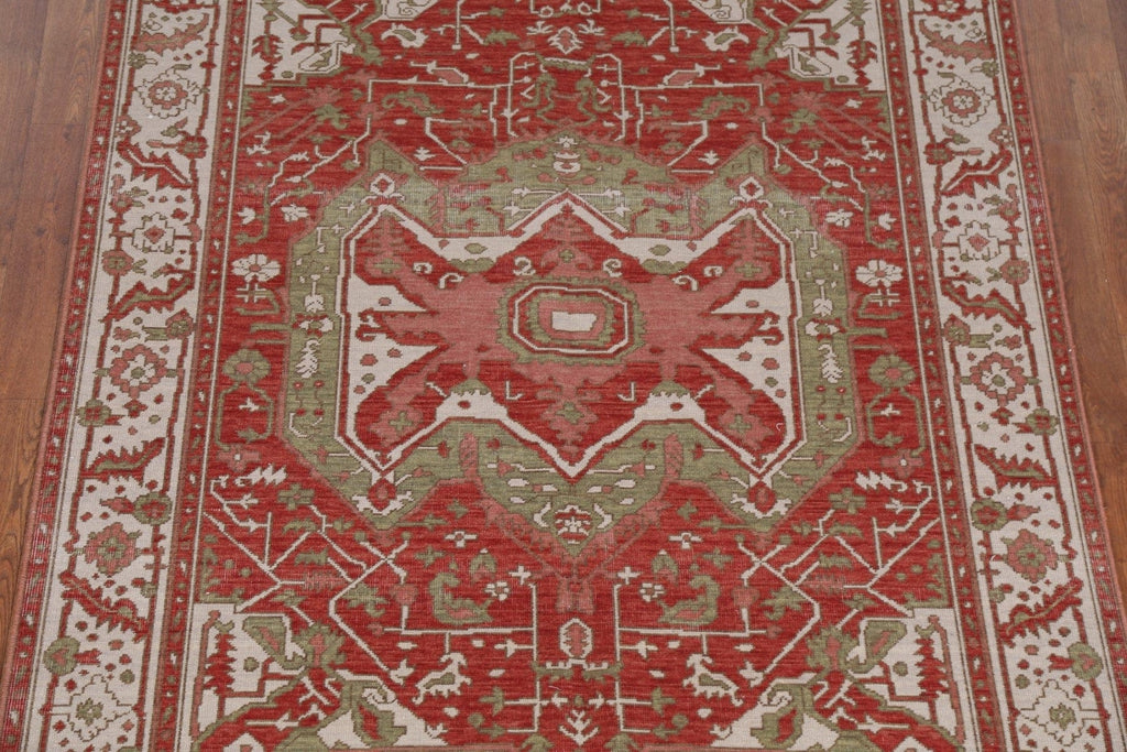 Geometric Wool Heriz Serapi Oriental Area Rug 5x7