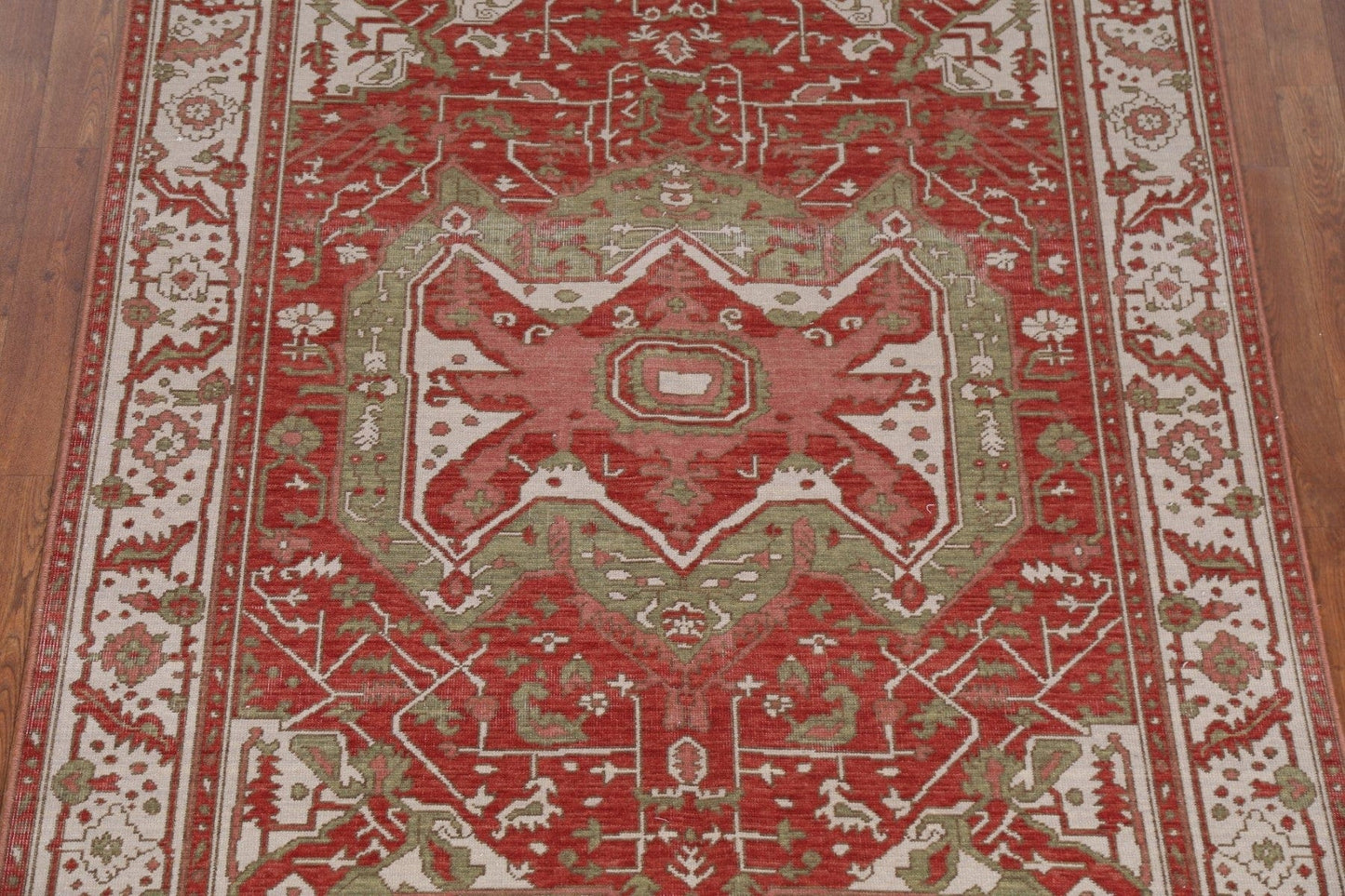 Geometric Wool Heriz Serapi Oriental Area Rug 5x7