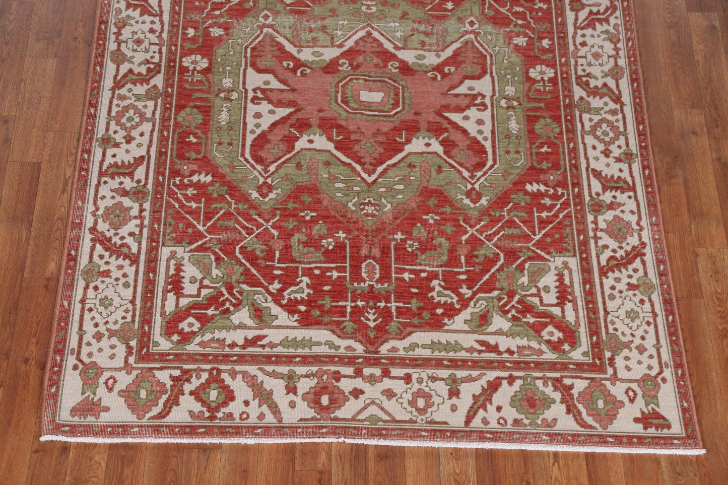 Geometric Wool Heriz Serapi Oriental Area Rug 5x7