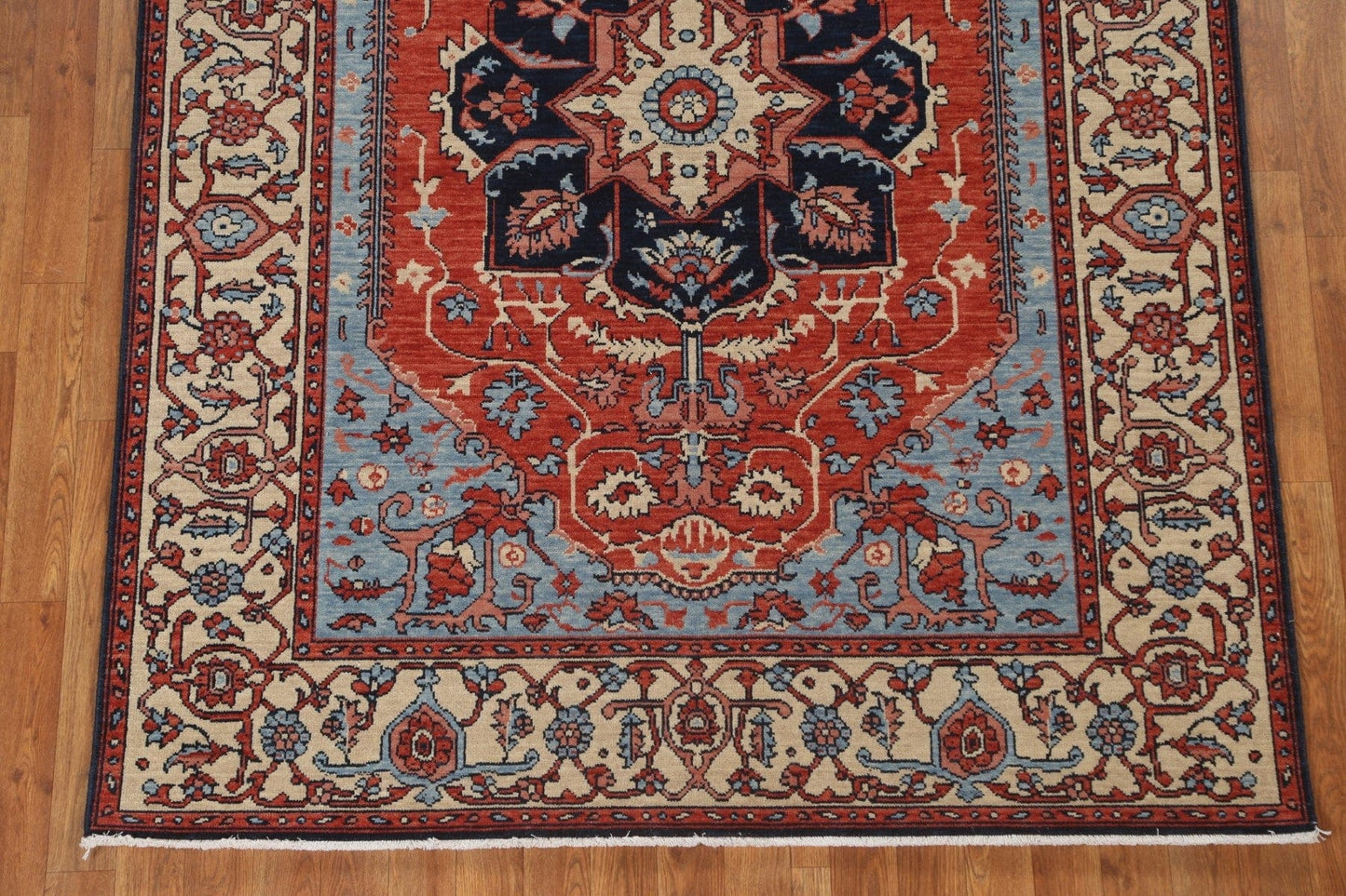 Geometric Heriz Serapi Turkish Area Rug 5x7