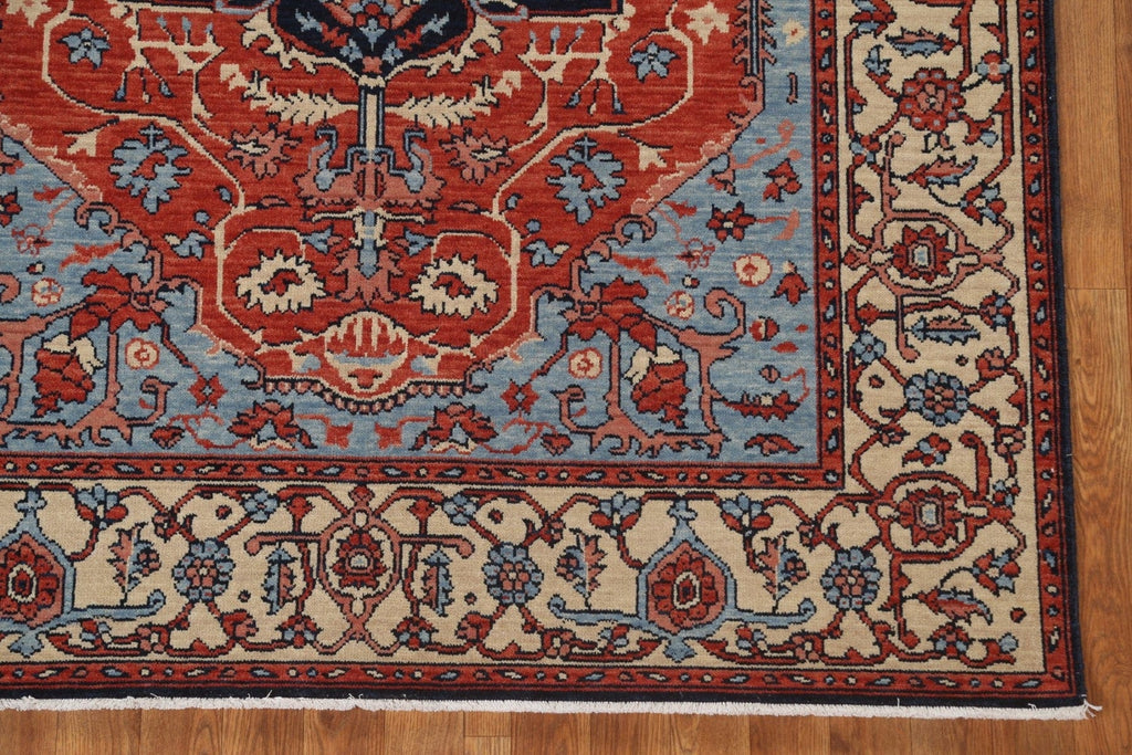 Geometric Heriz Serapi Turkish Area Rug 5x7