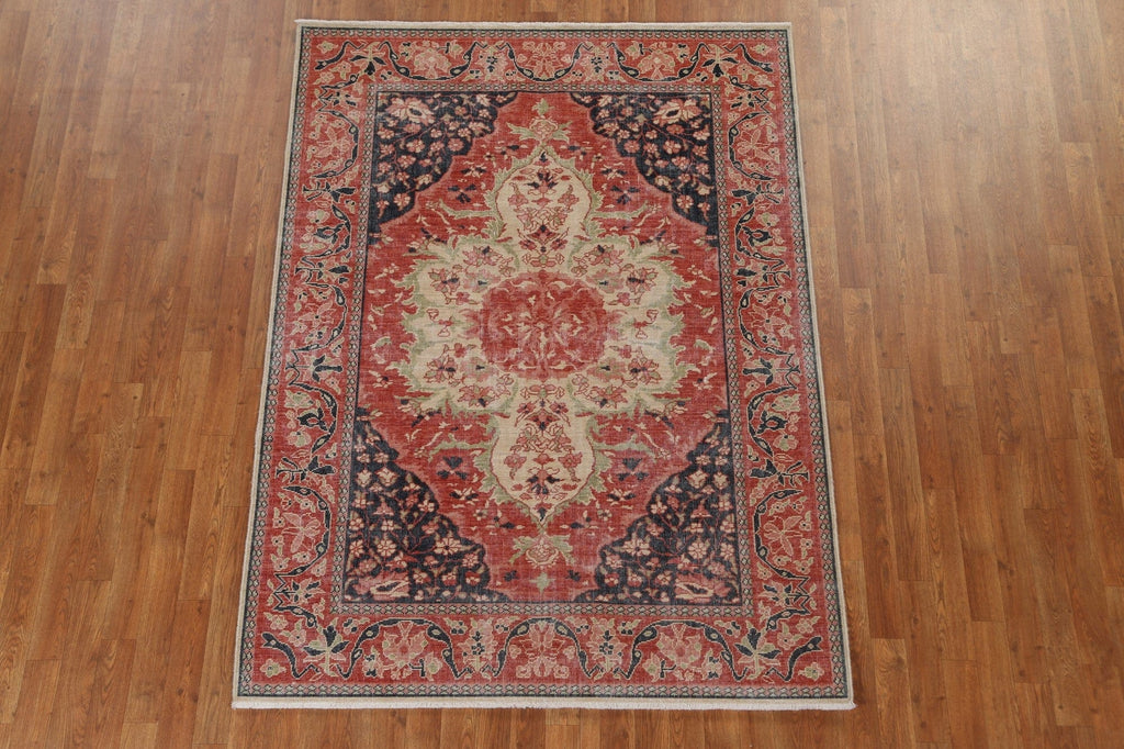 Geometric Wool Sarouk Farahan Oriental Area Rug 5x7