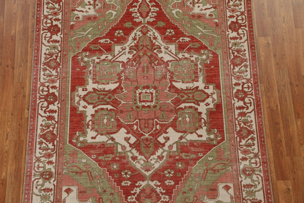 Heriz Serapi Geometric Wool Oriental Area Rug 5x7