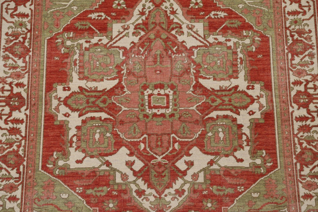 Heriz Serapi Geometric Wool Oriental Area Rug 5x7