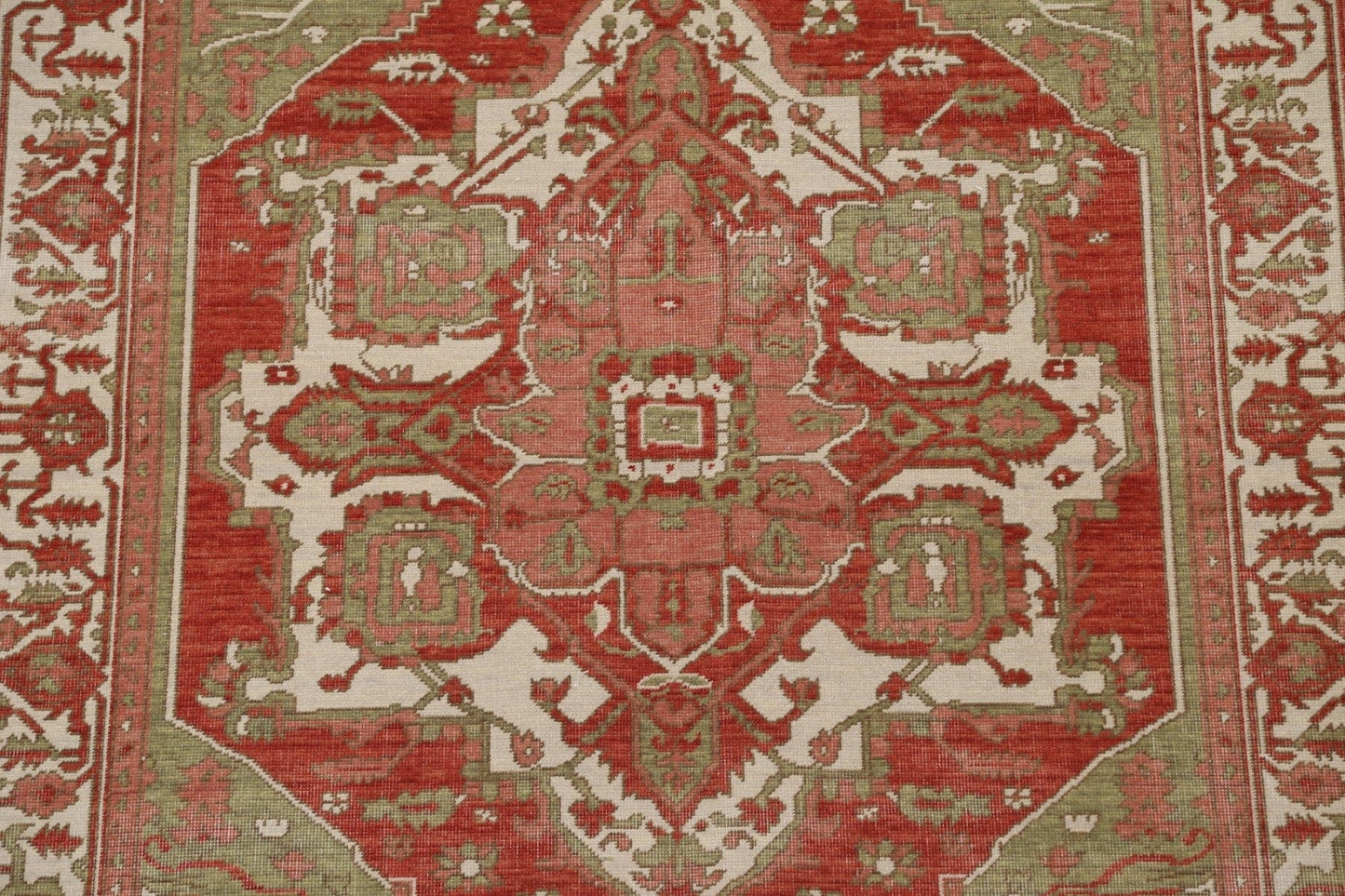 Heriz Serapi Geometric Wool Oriental Area Rug 5x7