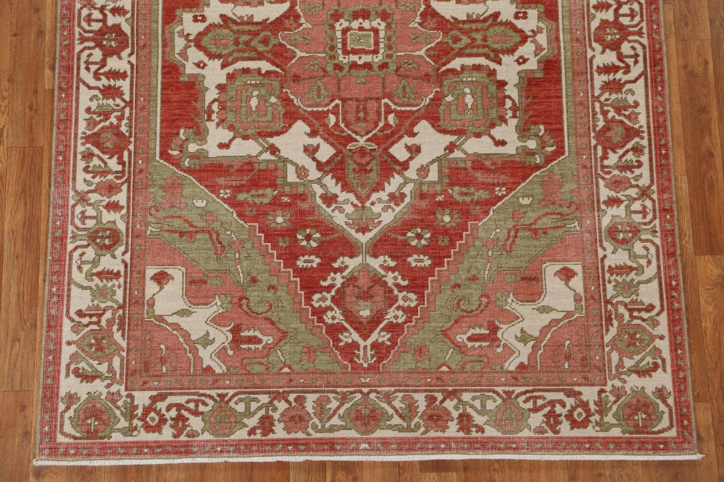 Heriz Serapi Geometric Wool Oriental Area Rug 5x7