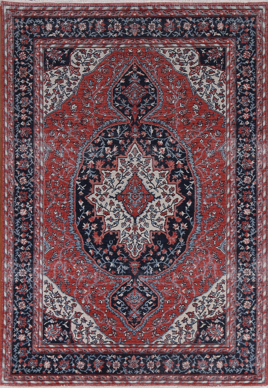 Geometric Sarouk Farahan Oriental Rug 5x7