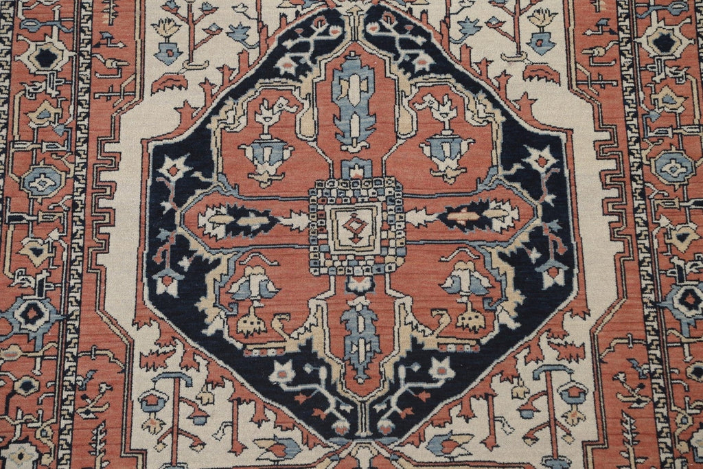 Geometric Heriz Serapi Turkish Area Rug 5x7