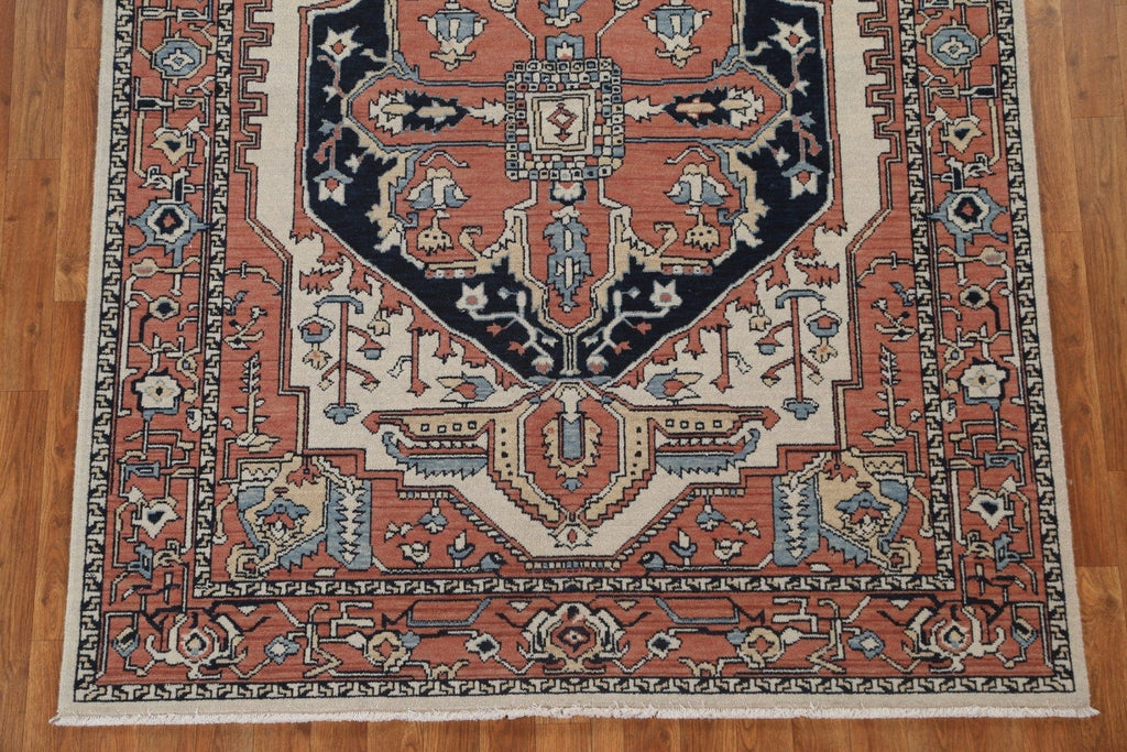 Geometric Heriz Serapi Turkish Area Rug 5x7