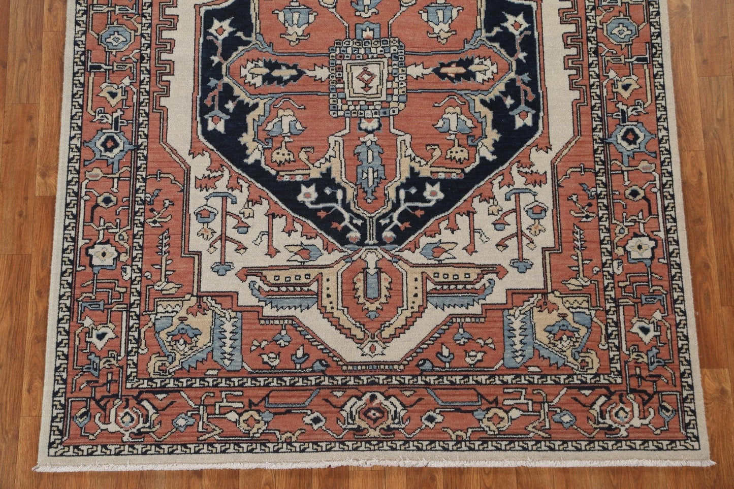 Geometric Heriz Serapi Turkish Area Rug 5x7