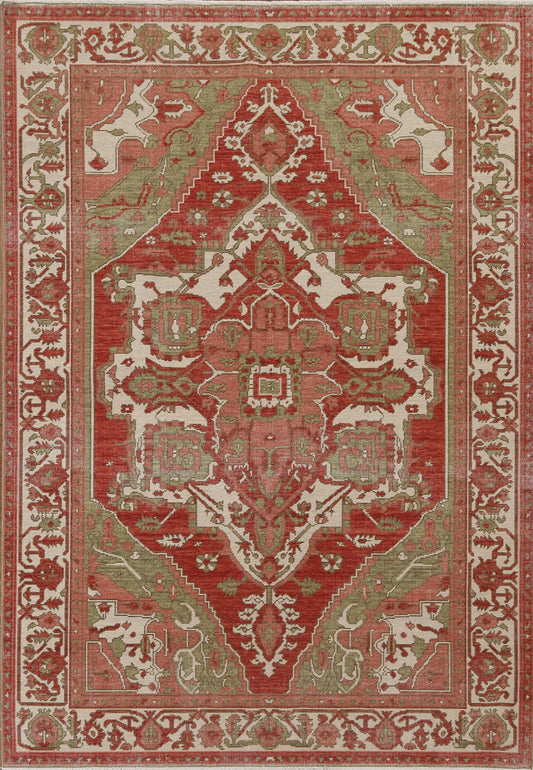 Geometric Heriz Serapi Oriental Area Rug 5x7