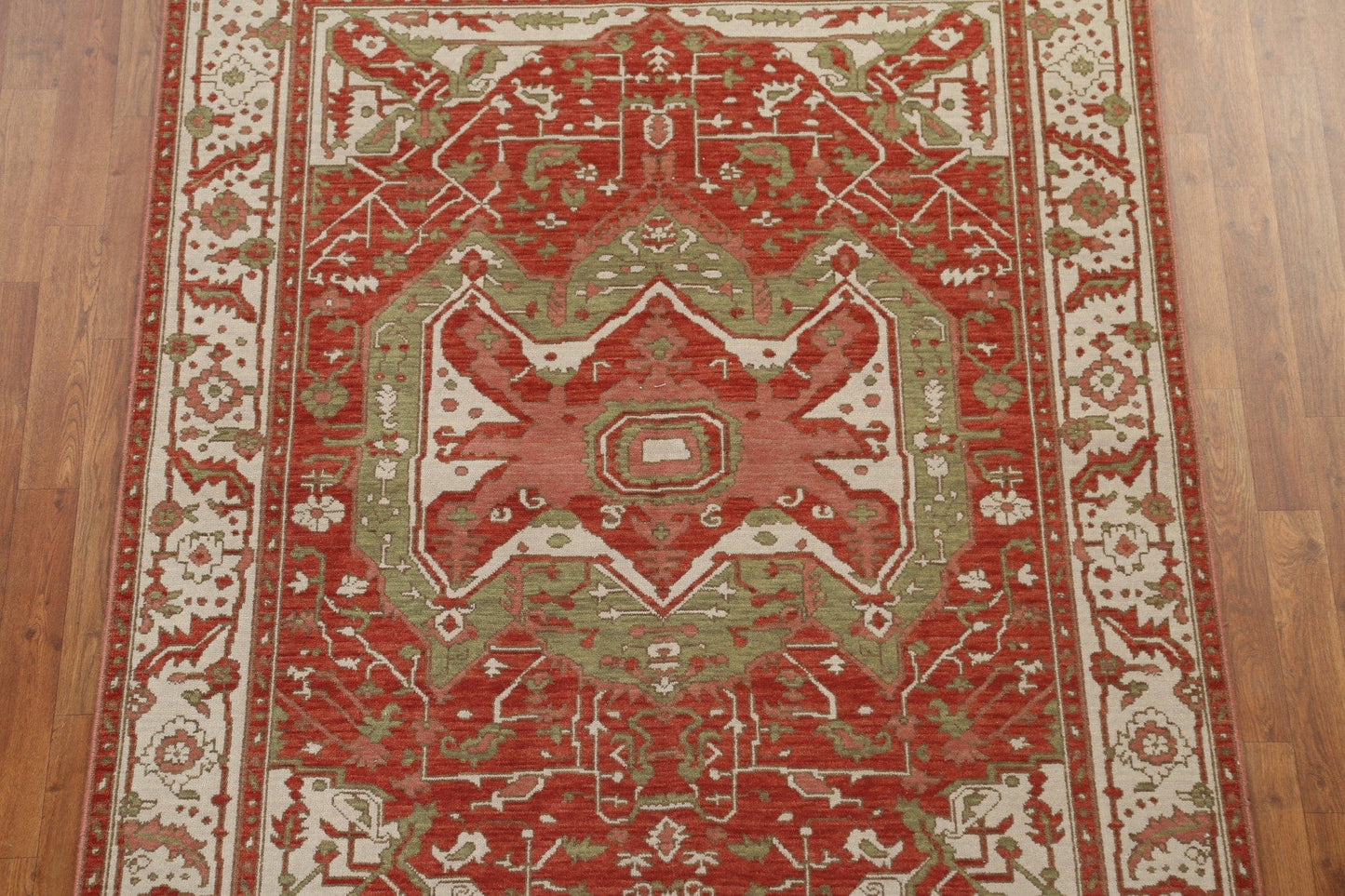 Geometric Heriz Serapi Turkish Area Rug 5x7