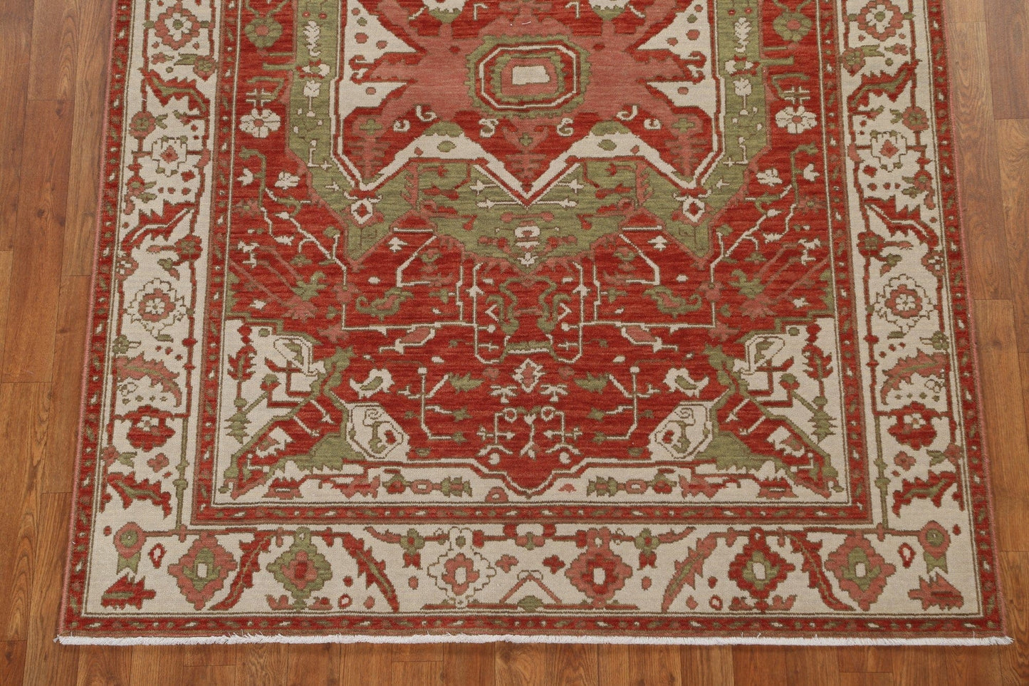 Geometric Heriz Serapi Turkish Area Rug 5x7