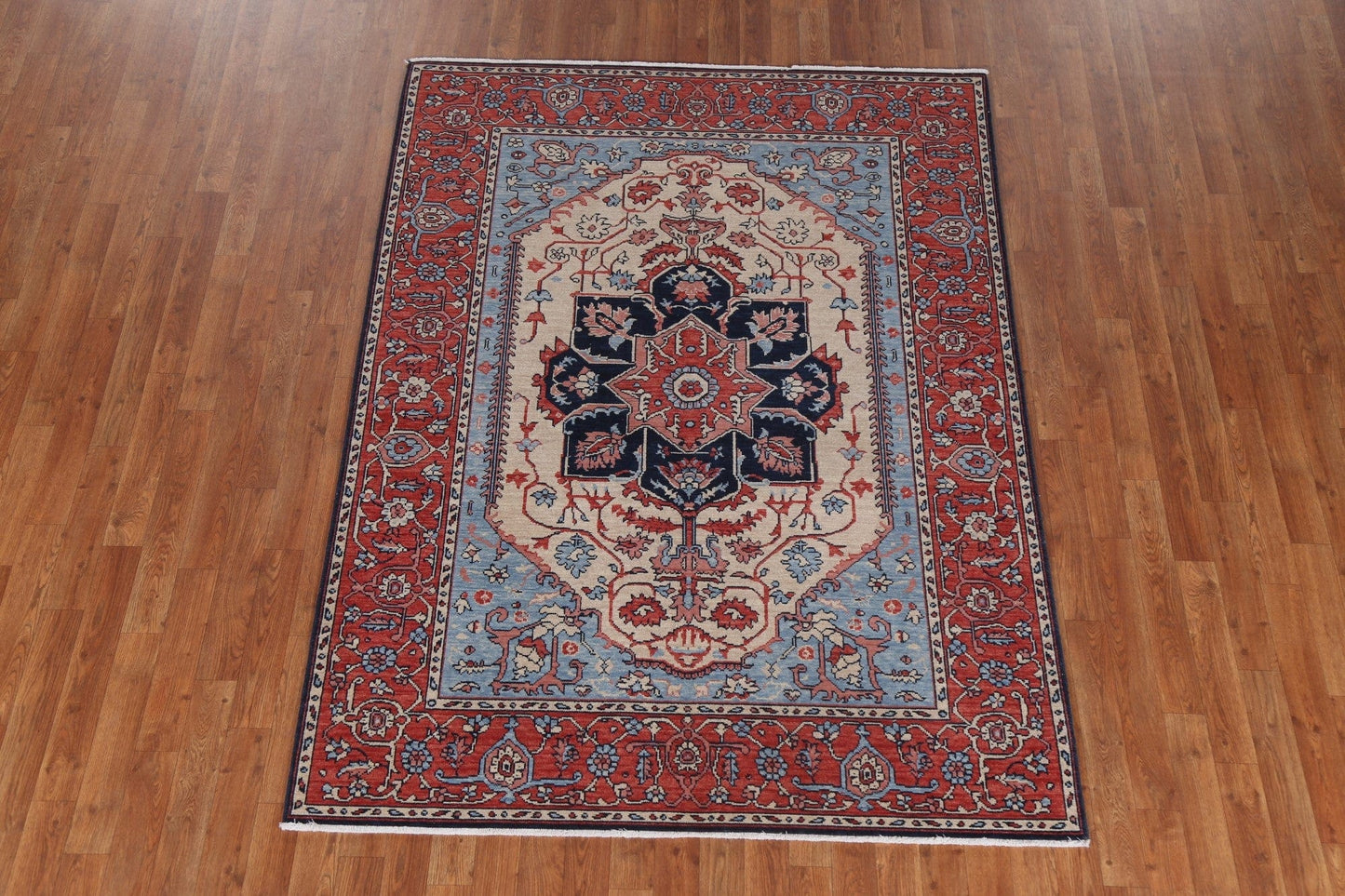 Geometric Heriz Serapi Oriental Area Rug 5x7