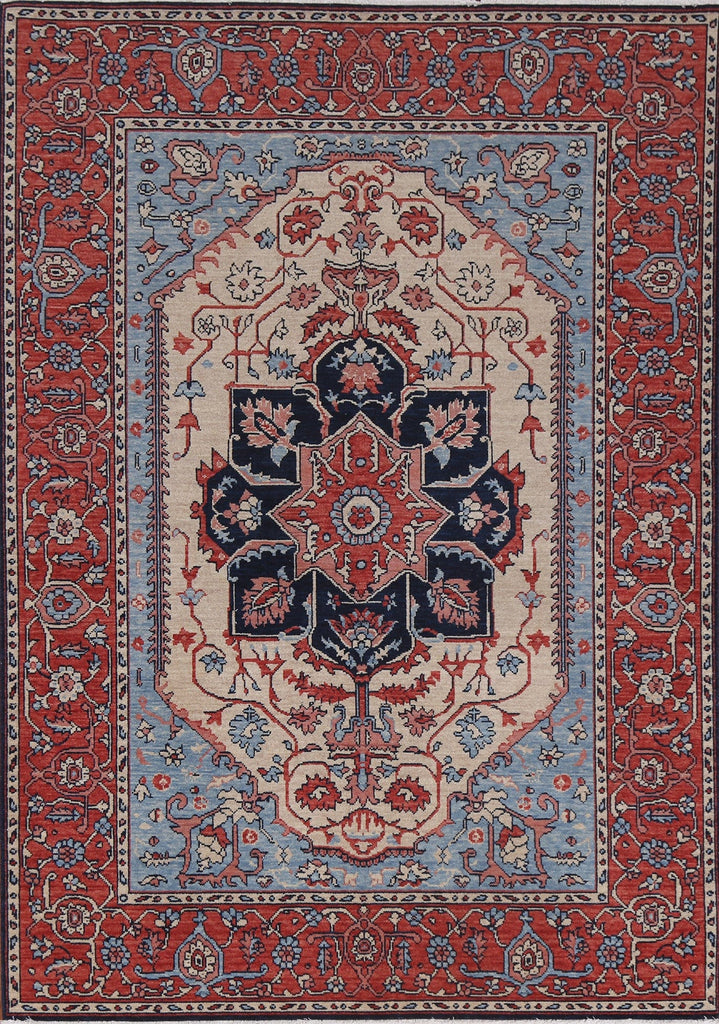 Geometric Heriz Serapi Oriental Area Rug 5x7