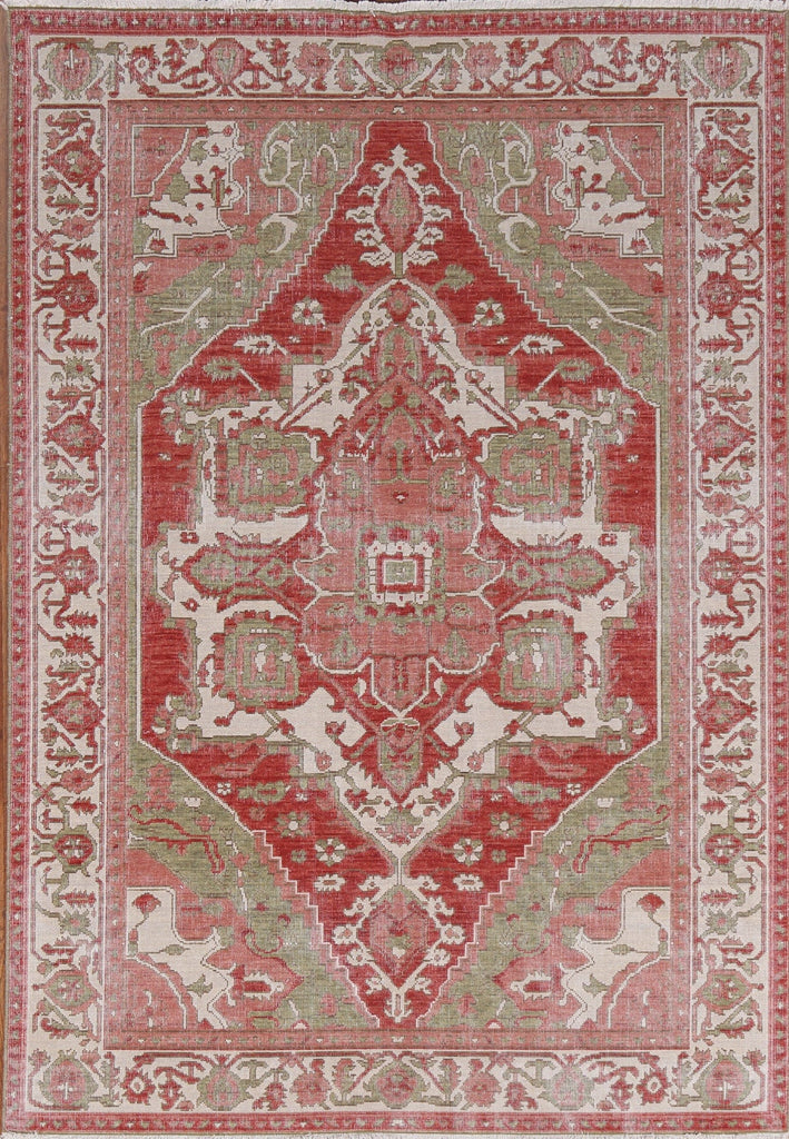 Geometric Heriz Serapi Oriental Area Rug 5x7