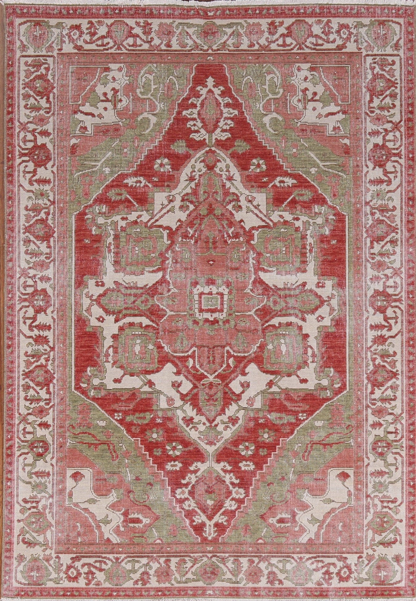 Geometric Heriz Serapi Oriental Area Rug 5x7