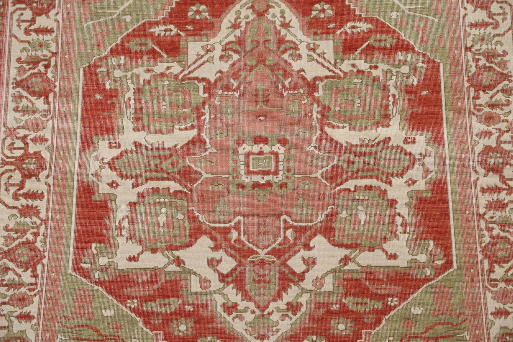 Geometric Heriz Serapi Turkish Wool Rug 5x7