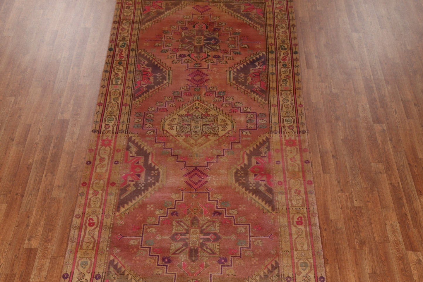 Geometric Wool Meshkin Persian Rug 5x11