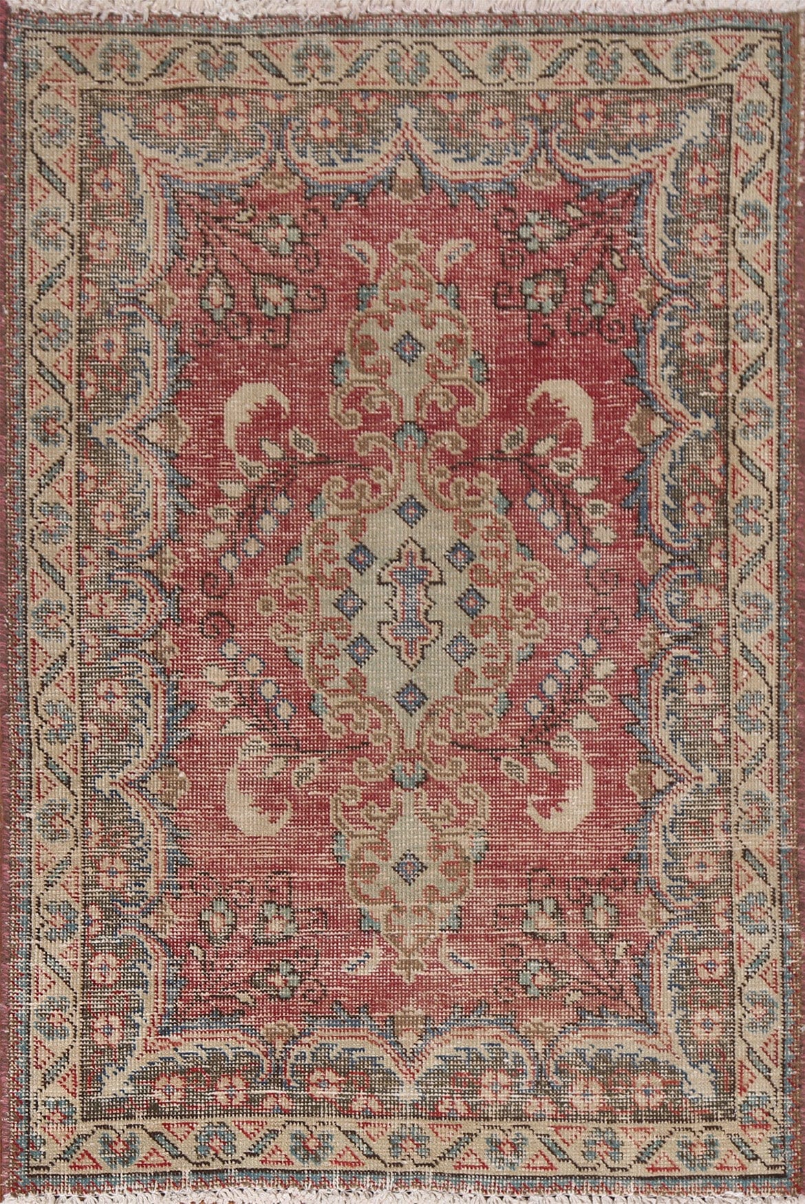 Geometric Tabriz Persian Wool Rug 3x4