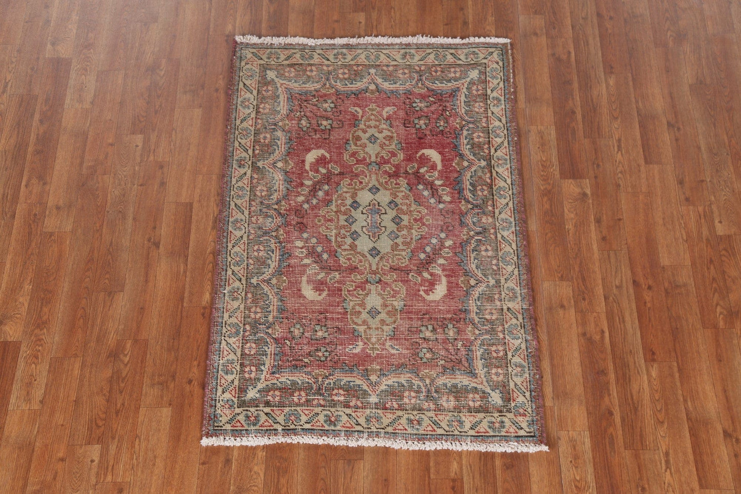 Geometric Tabriz Persian Wool Rug 3x4