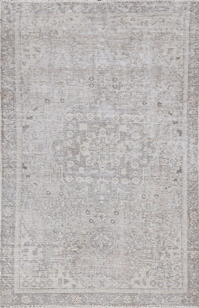 Muted Geometric Tabriz Persian Rug 3x5