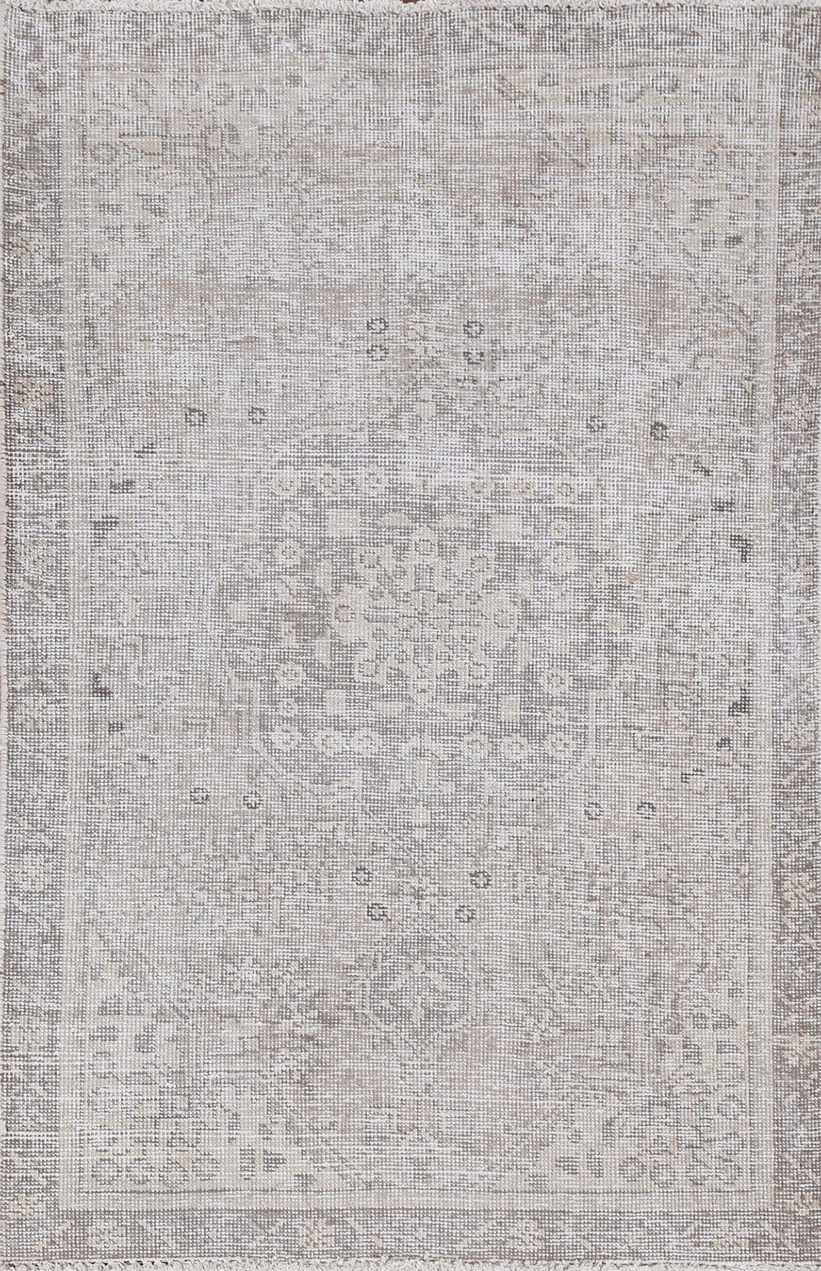 Muted Geometric Tabriz Persian Rug 3x5