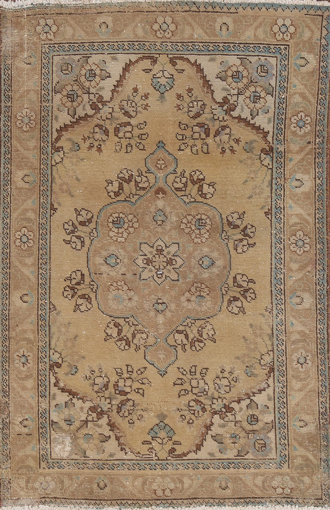 Geometric Handmade Tabriz Persian Wool Rug 3x5