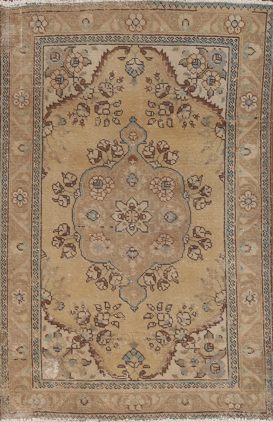 Geometric Handmade Tabriz Persian Wool Rug 3x5