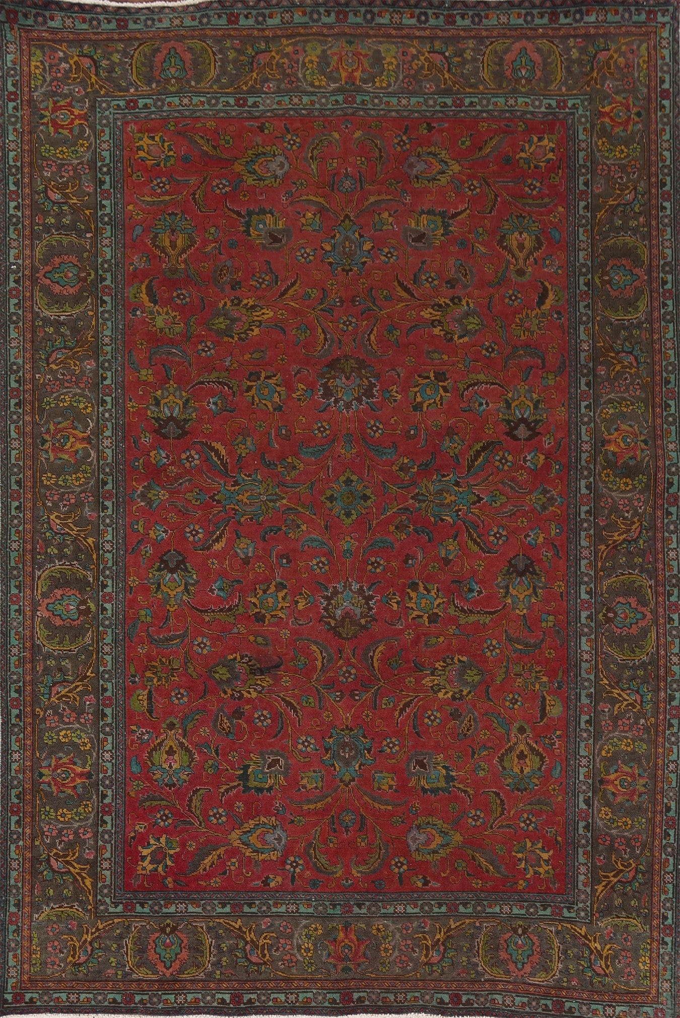 Hand-knotted Tabriz Persian Area Rug 7x9