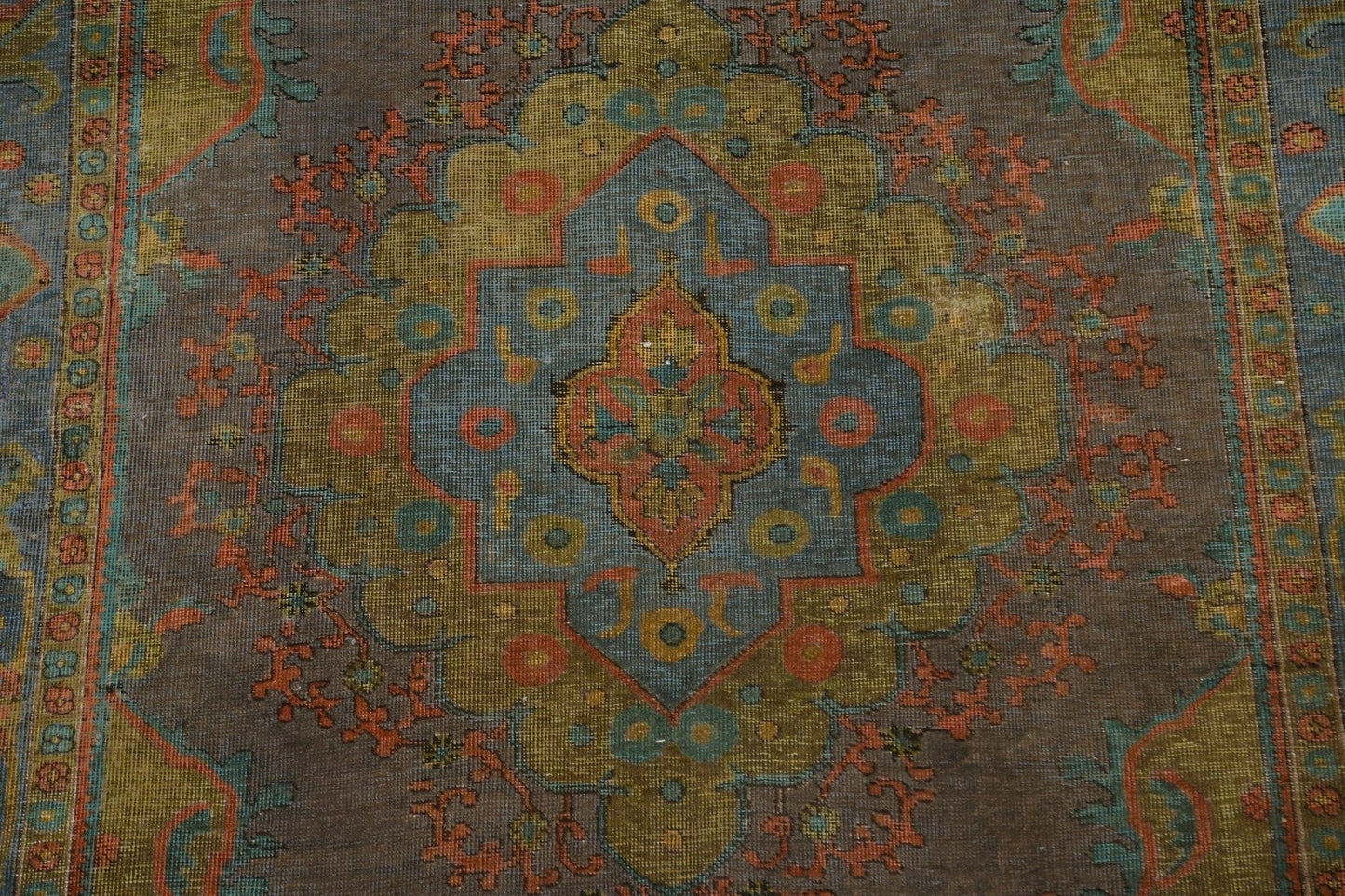 Geometric Over-Dyed Tabriz Persian Area Rug 6x10