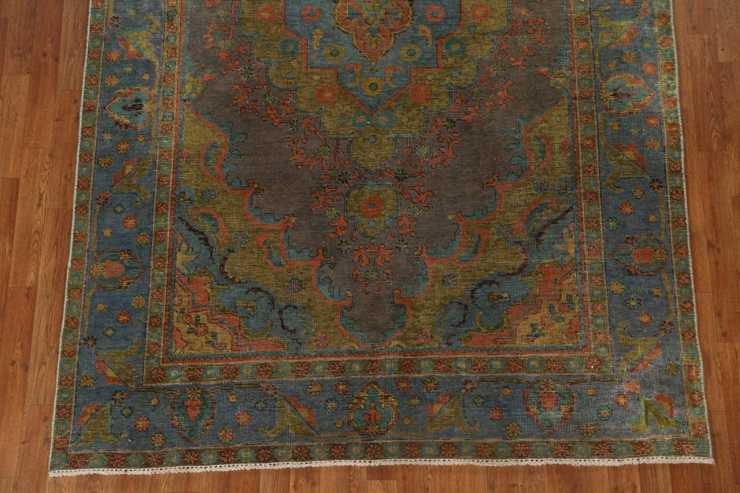 Geometric Over-Dyed Tabriz Persian Area Rug 6x10