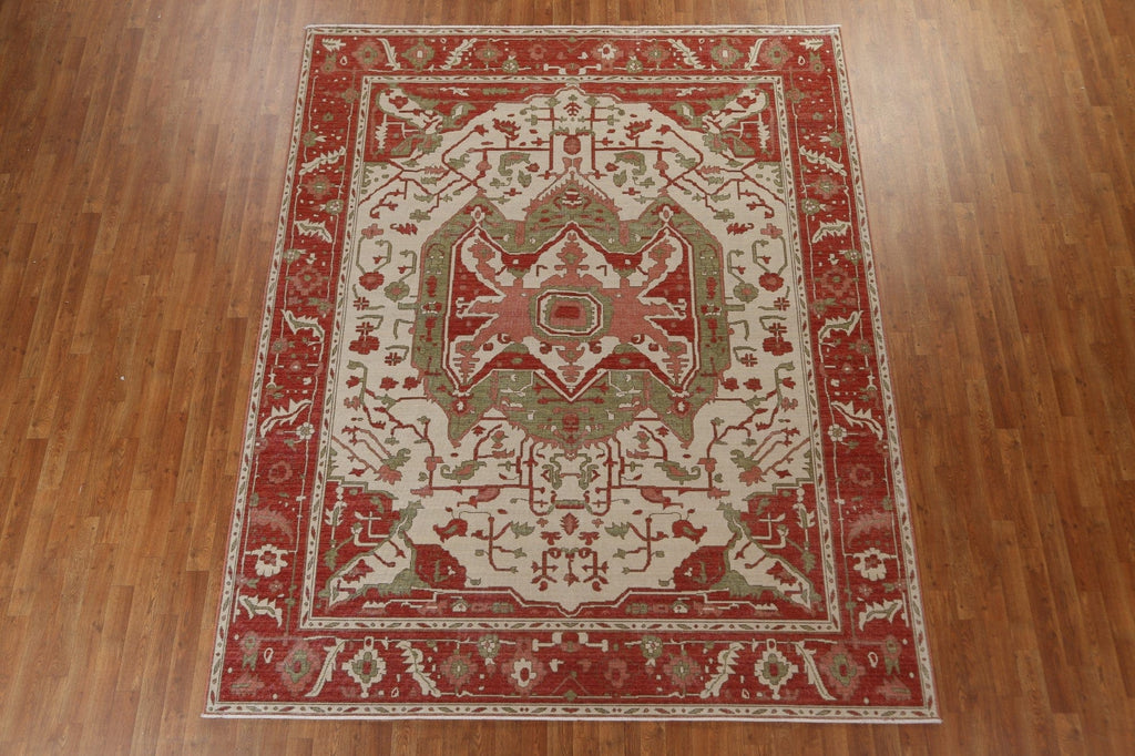 Geometric Heriz Serapi Wool Turkish Rug 8x10