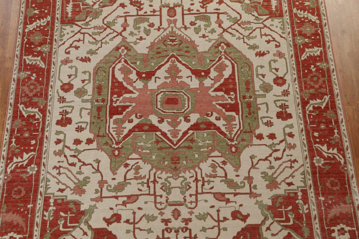 Geometric Heriz Serapi Wool Turkish Rug 8x10