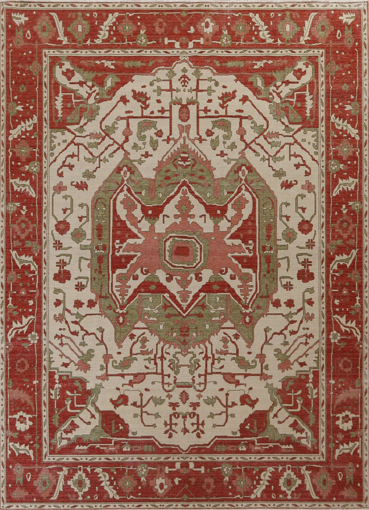 Geometric Heriz Serapi Wool Turkish Rug 8x10