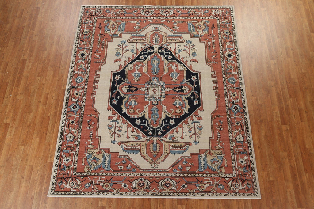 Geometric Heriz Serapi Wool Turkish Rug 8x10