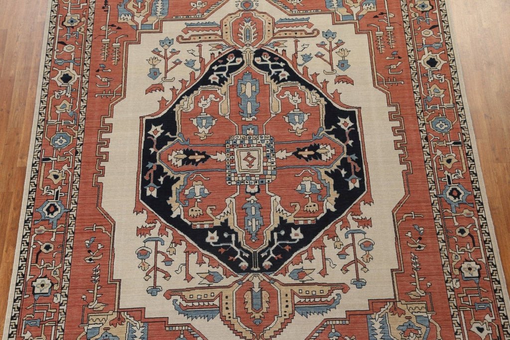 Geometric Heriz Serapi Wool Turkish Rug 8x10