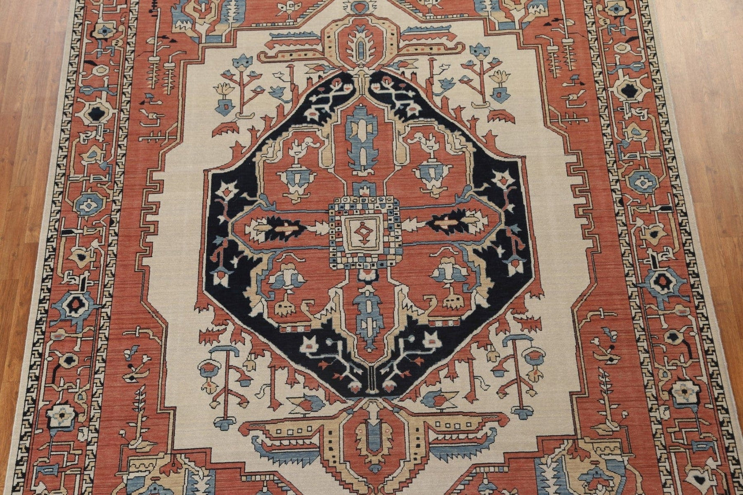 Geometric Heriz Serapi Wool Turkish Rug 8x10