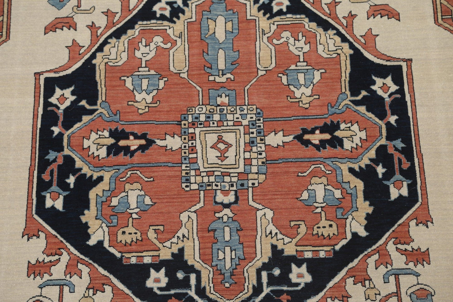 Geometric Heriz Serapi Wool Turkish Rug 8x10